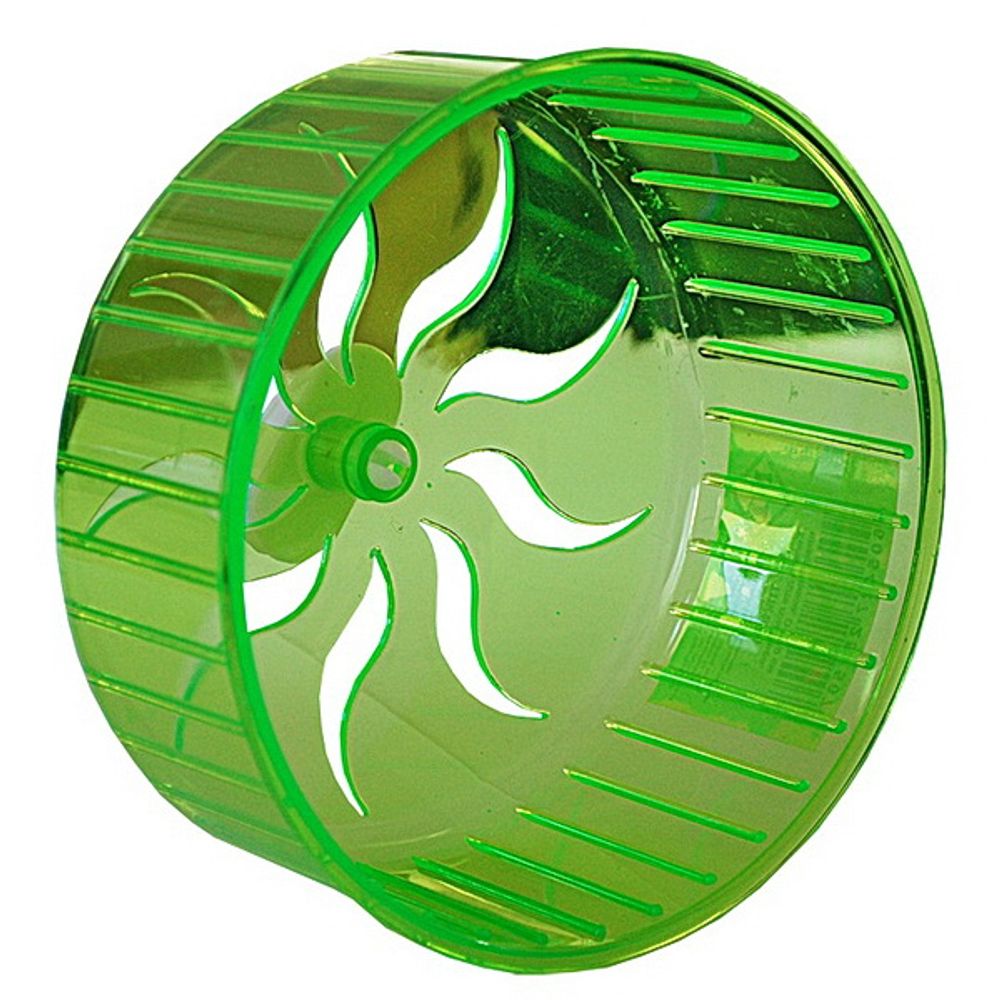 Колесо N1 для грызунов пластиковое, зеленое - 12*8 см