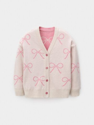 кардиган  для девочки  КВ 30170/молочный,розовый