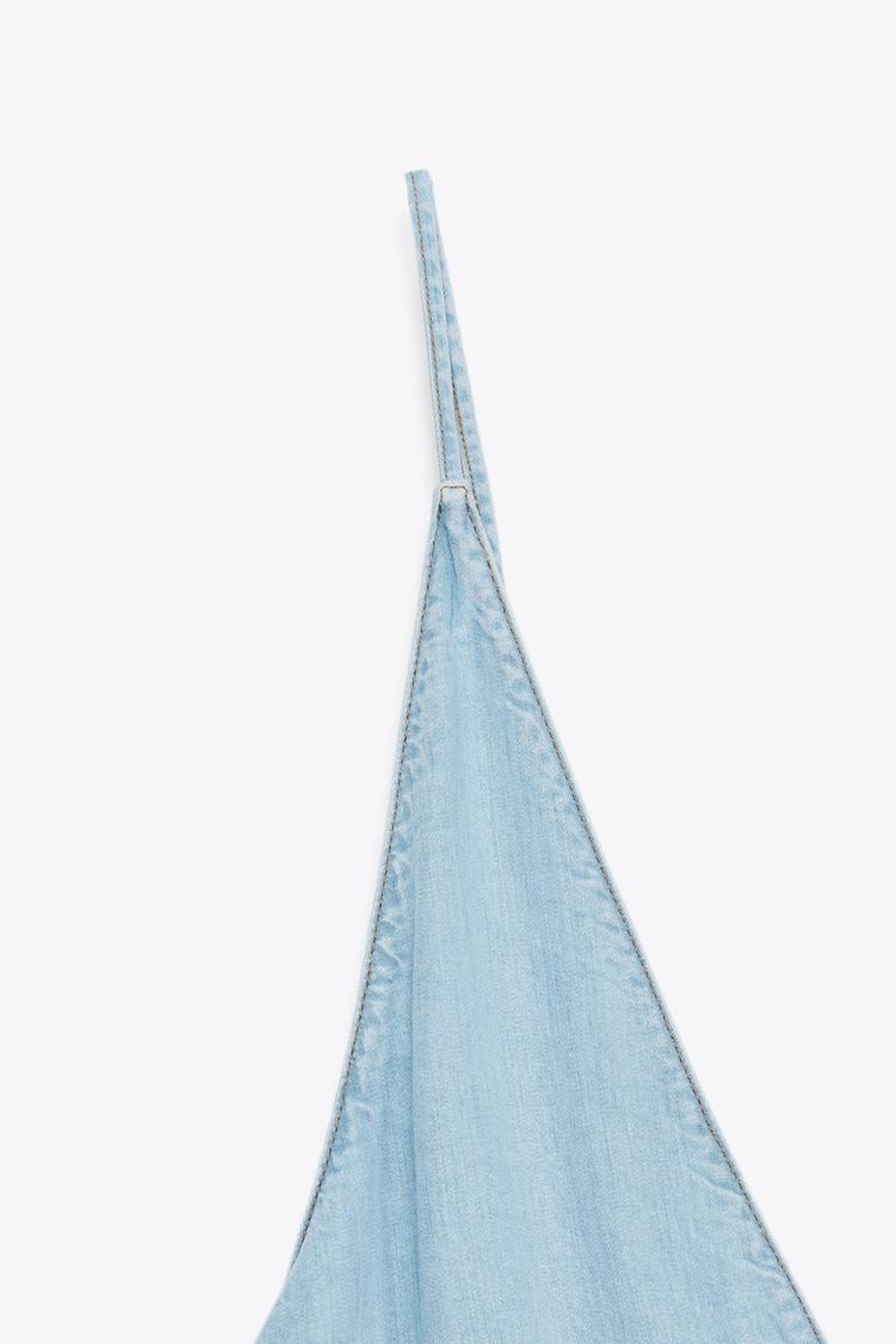 ZARA ПЛАТЬЕ МИДИ ИЗ СТРУЯЩЕЙСЯ ТКАНИ, ГОЛУБОЙ