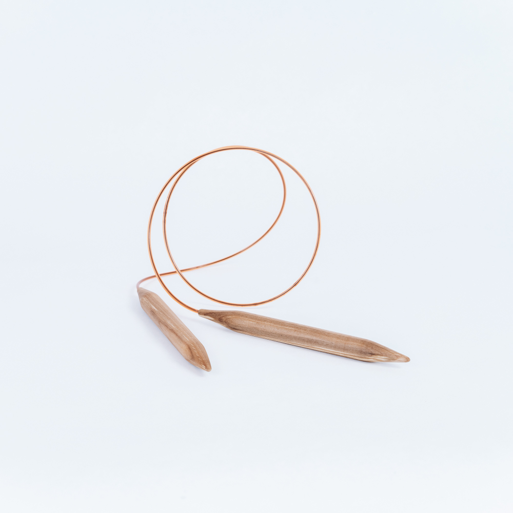 Деревянные круговые спицы для вязания из дерева вишня 14мм. N22