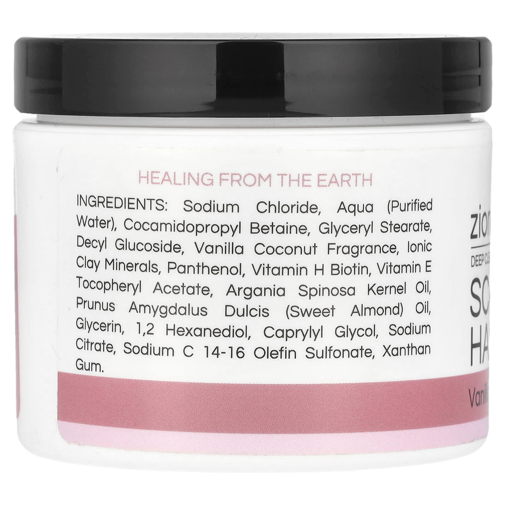 Zion Health, Глубоко очищающий скраб для кожи головы и волос, ваниль и кокос, 113 г (4 унции)