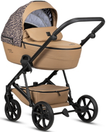 Детская коляска Tutis Viva 6 Plus Wild Elegance 3 в 1 с автокреслом Beno Beige Savannah Brown
