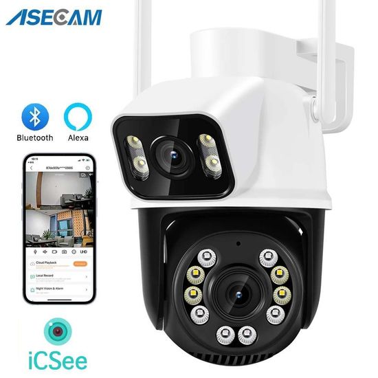 ASECAM поворотная видеокамера с двумя объективами 6Мп (3+3)