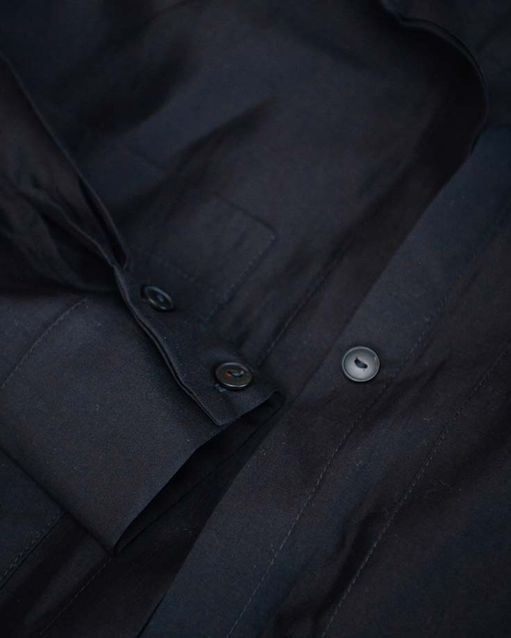 Длинная рубашка-туника Черная