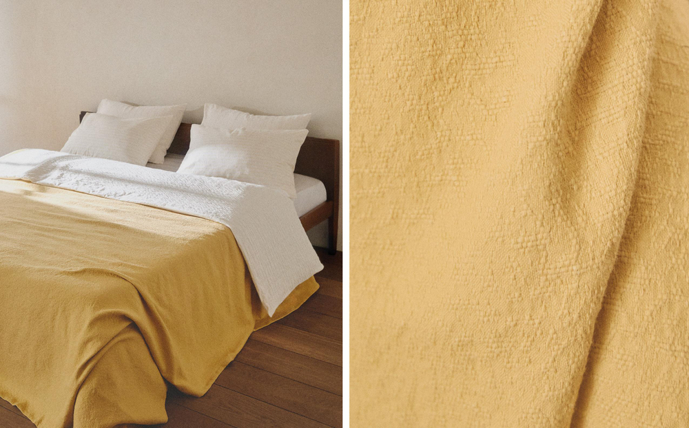 Zara Home покрывало из хлопка, бежевый · 5168/006