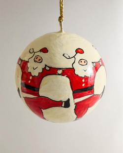 ZARA HOME НАБОР ЁЛОЧНЫХ УКРАШЕНИЙ С САНТА-КЛАУСОМ (НАБОР ИЗ 3 ШТУК), БЕЛЫЙ/КРАСНЫЙ