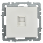 BRITE Розетка компьютерная RJ45 кат.5E РК10-БрБ белый IEK