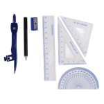 Готовальня 7 предм. циркуль под каранд,каранд,точилка,4 лин,пласт.футляр