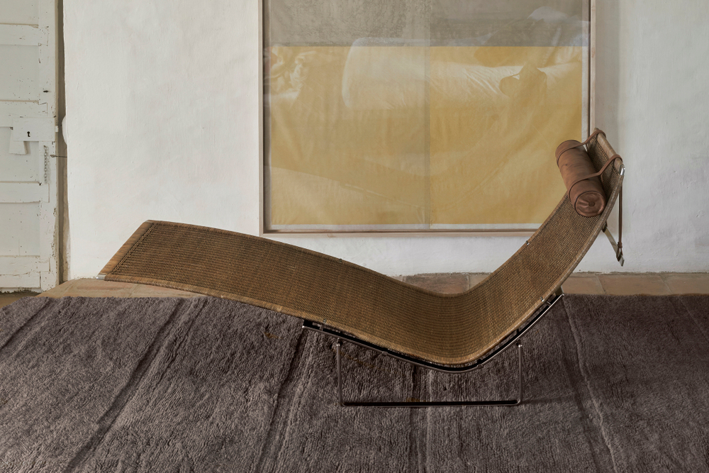 Шерстяной стираемый ковер Lorena Canals Steppe Sheep Brown L (170 x 240 см)