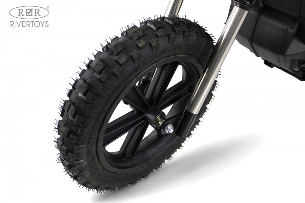 Детский электромотоцикл RiverToys E777KX E777KX-MOTO-GREEN/зеленый