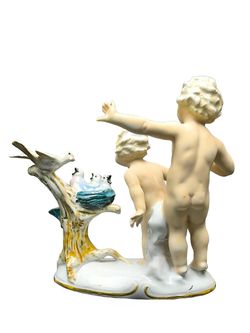 Фарфоровая статуэтка "Путти и птенцы" Grafenthal