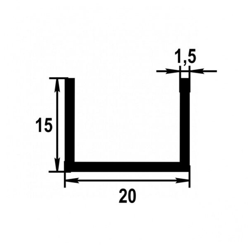 Швеллер Лука 15*20*15*1,5 Шв 08.2000.504л бронза