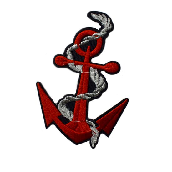 Нашивка на рюкзак и на одежду. Большая. Якорь