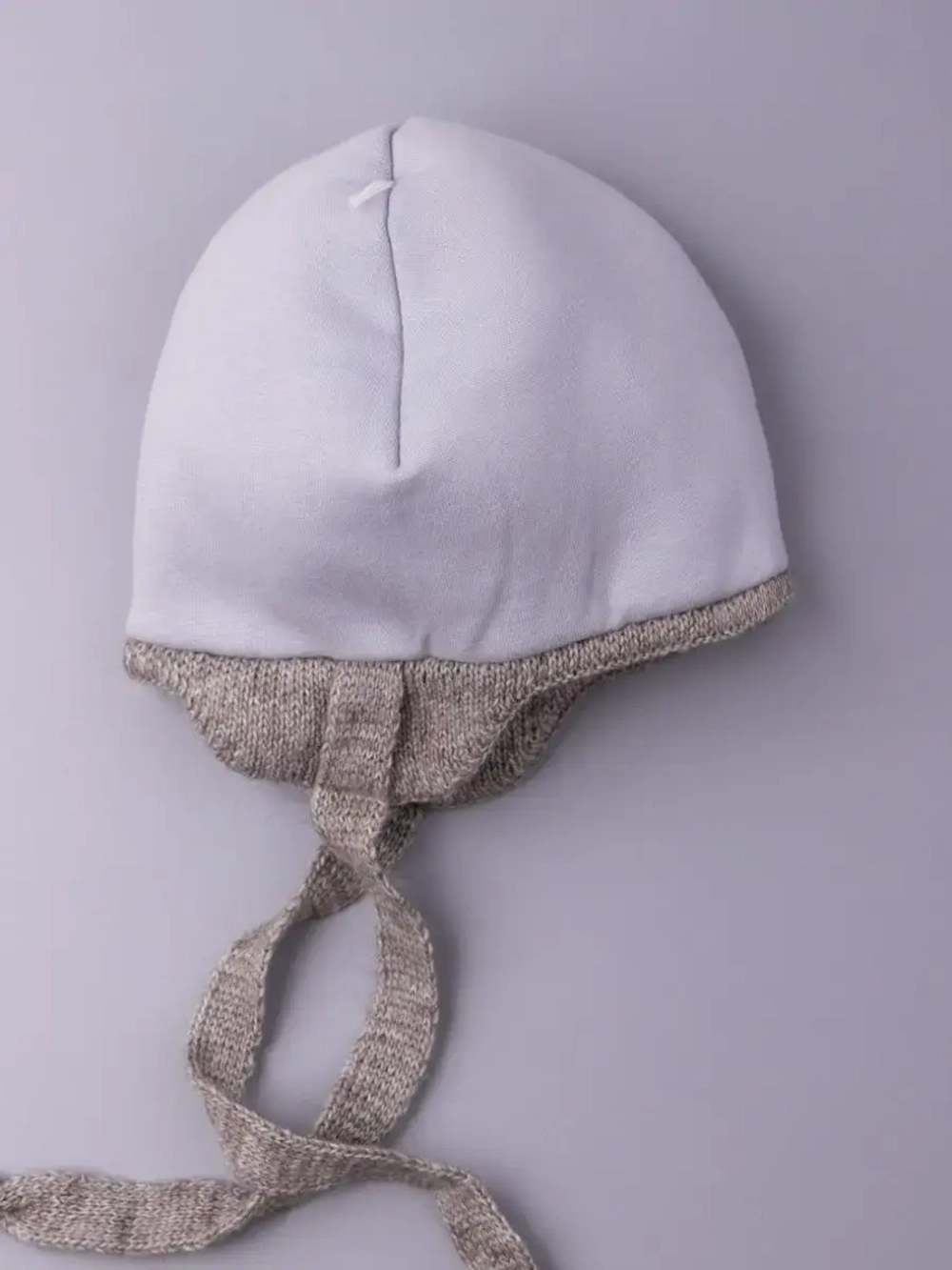 Шапка детская зимняя вязаная с ушками