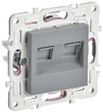 SKANDY Розетка компьютерная двойная RJ45 кат.6 SK-K04Gr серый IEK
