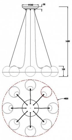 Подвесная люстра MyFar Julian MR2291-8P