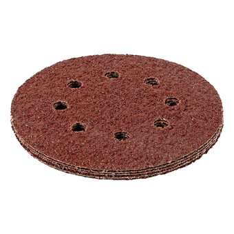 Круг абразивный на ворсовой подложке под "липучку", перфорированный, P 36, 125 мм, 5 шт Matrix