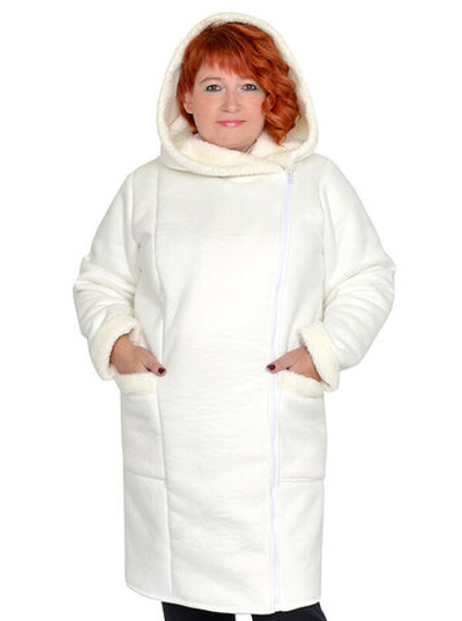 Жакет асимметричный, молочный