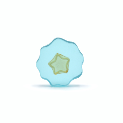 Мини-блок для штампинга / Голубой прозрачный