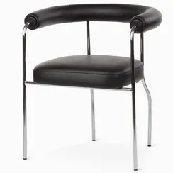 Стул с подлокотниками Rider, черная экокожа