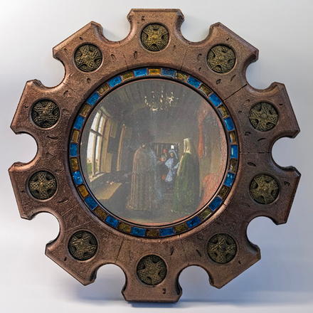 Декоративное зеркало «Ян Ван Эйк» — ручная работа, 40 см