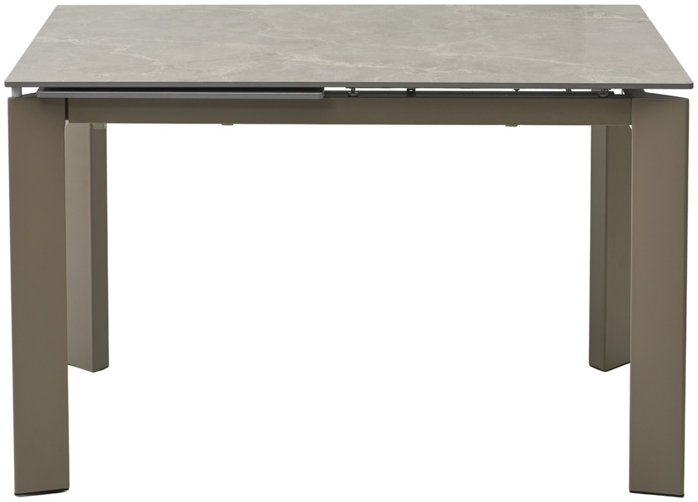 Стол М-City DISAUR Корнер (Corner) 120 Латте матовый (Matt Latte Stone Solid Ceramic), Таупе