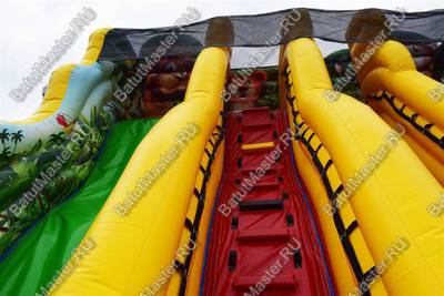 Коммерческий батут-горка "Царь зверей-2", 11*7*7,5 м