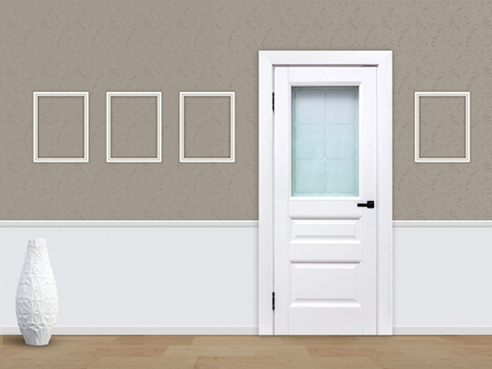 Межкомнатная дверь Emalex Ice E 3 со стеклом