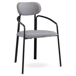 Стул Ror, Round, рогожка, черный/серый