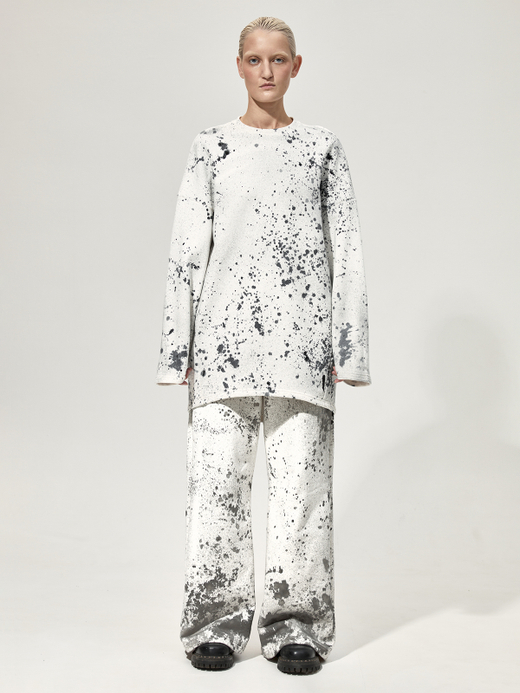 Толстовка с окрашиванием "Березка". Экрю