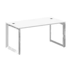 Onix Direct Lux Стол руководителя О-обр. м/к M-O.MO-SRR-4.8 Белый Бриллиант/Нержавеющая Сталь/Хром 1