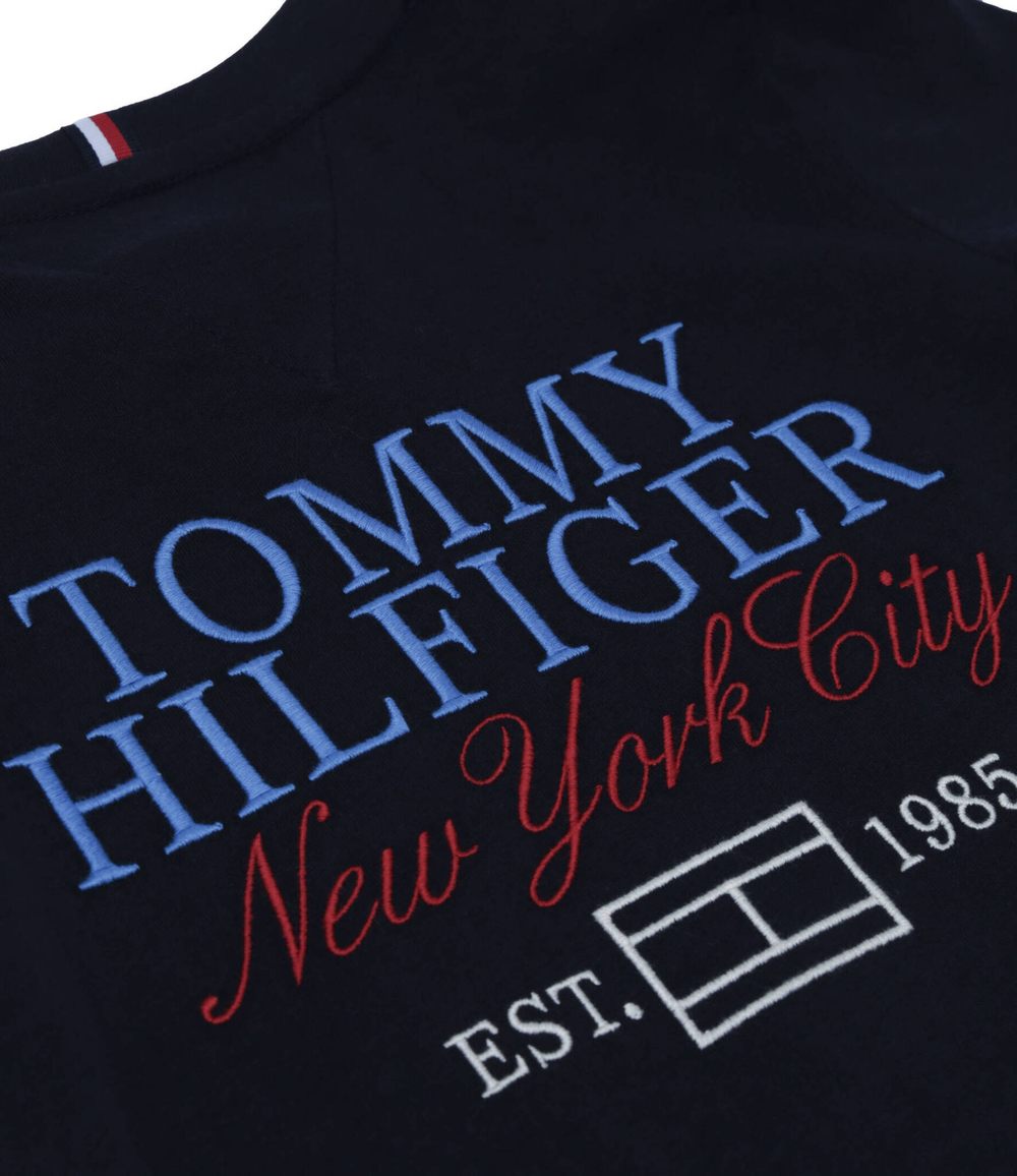 футболка back logo embroidery Tommy Hilfiger - темно-синий(KB0KB07789)