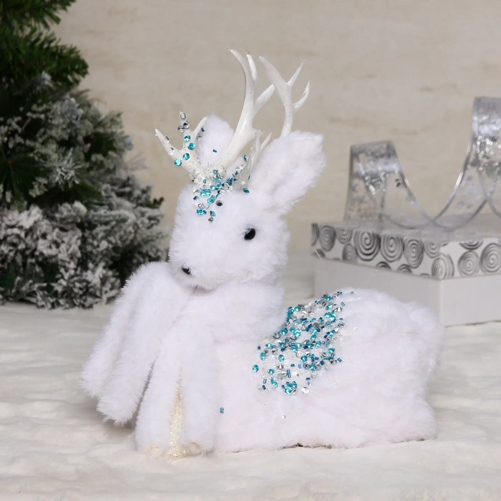 Фигурка новогодняя «Блестящий оленёнок» 23*13*26 см