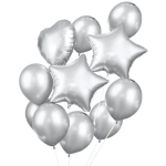 Набор шаров 11 шт «Магия праздника» (серебро)