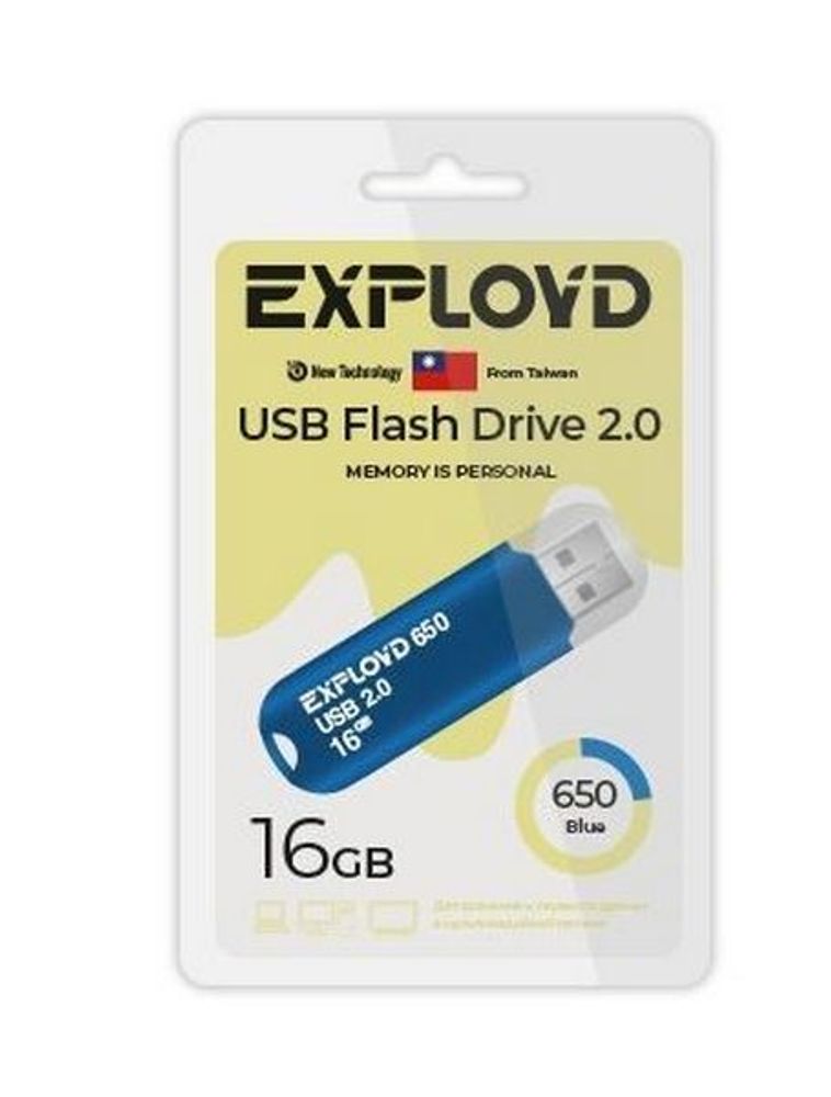 USB 16 GB Exployd 650-синий