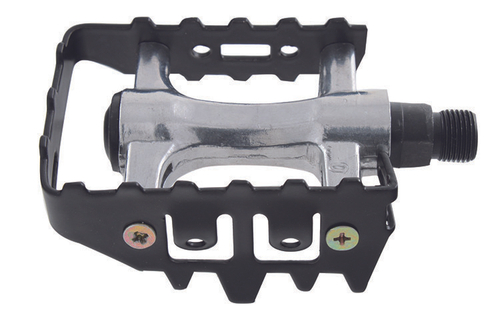 Педали алюминий с алюминий ободом (50) серебро-черные