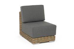 "Капри" модуль диванный прямой с подушками, цвет соломенный