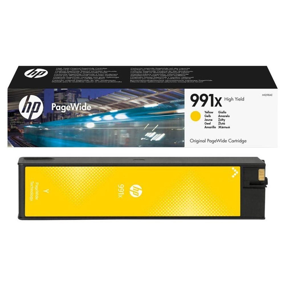 Картридж HP 991X (M0J98AE) для PageWide 774/779/750/755/772/777 желтый (16k)