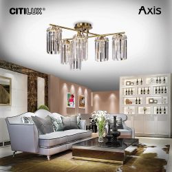 Citilux AXIS CL313263 Люстра хрустальная потолочная Бронза