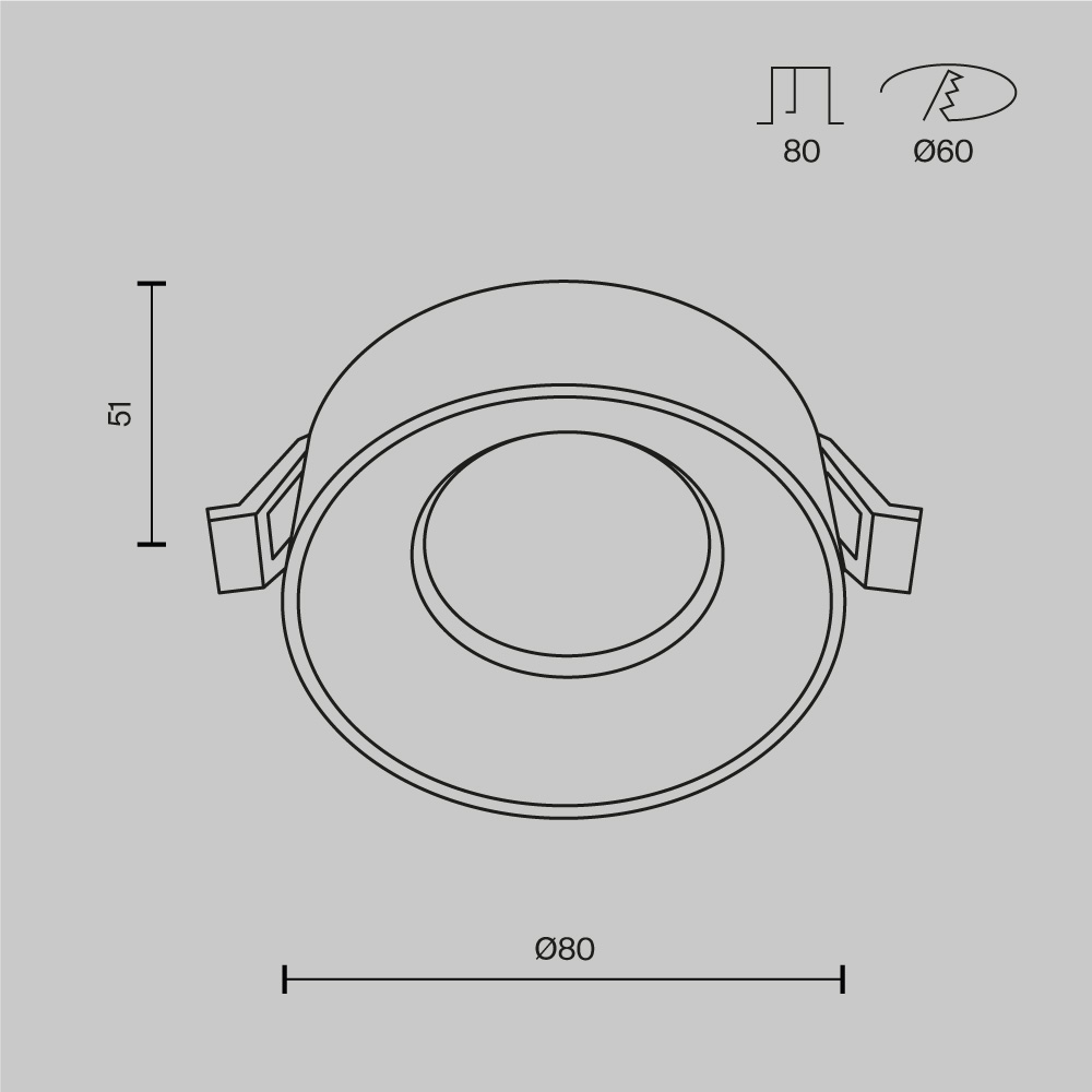 Встраиваемый светильник Technical DL046-01W