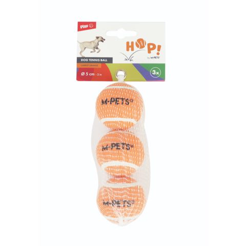Mpets игрушка для собак HOP теннисный мяч оранжевый 5 см упаковка из 3 шт