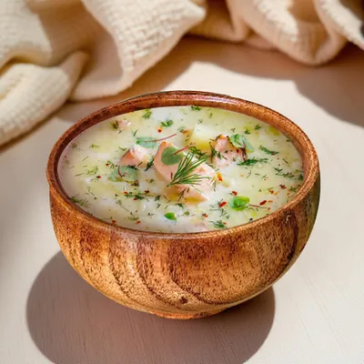 Фотография Уха с лососем и судаком/ 350 мл купить в магазине Афлора