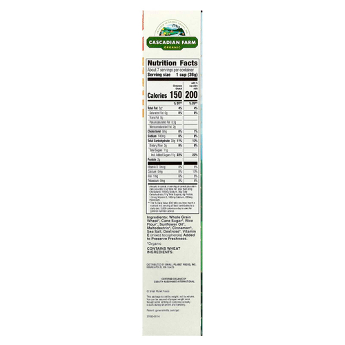 Cascadian Farm, Органические хлопья, хрустящая корочка с корицей, 260 г (9,2 унции)