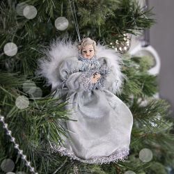 Елочное украшение Ангел Мерри Серебро