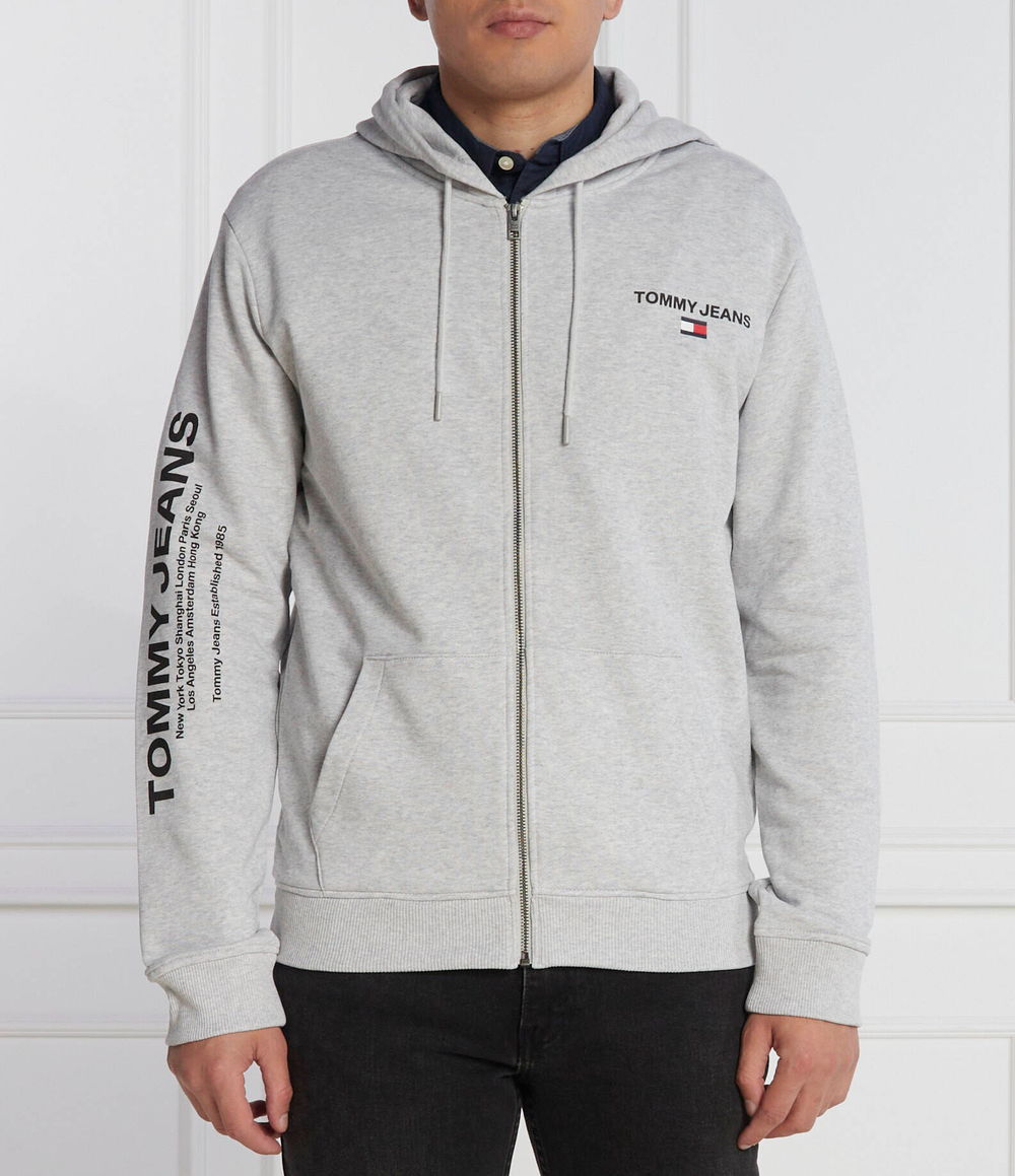 Худи ENTRY ZIP-THRU HOODIE Tommy Jeans - серый(DM0DM17783)