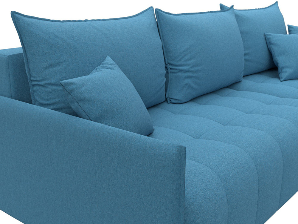 Диван угловой Лига-054 НПБ угол универсальный РОГОЖКА Амур 10 голубой