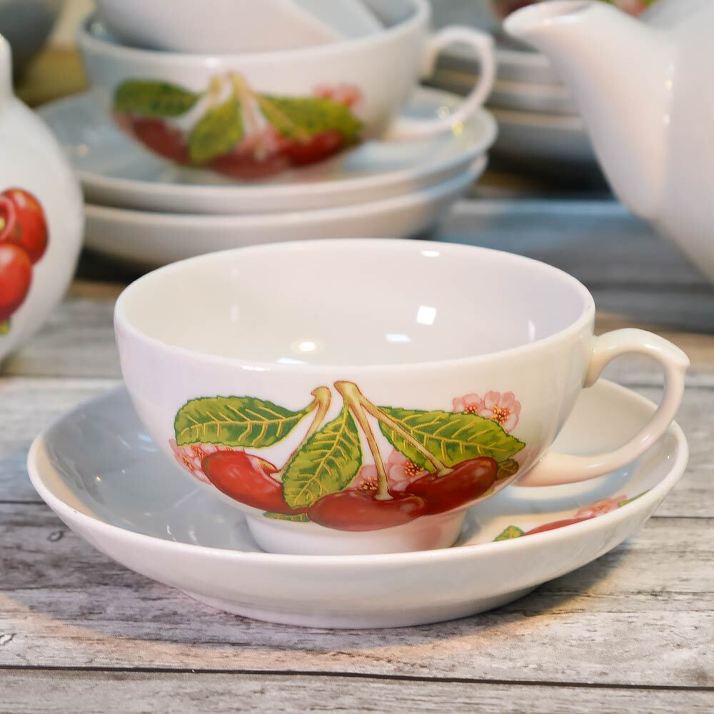 Чайный сервиз 14 предметов Вишня Дачный