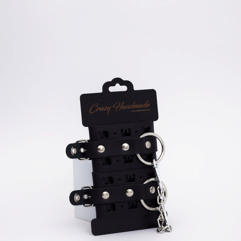 Черные кожаные наручники Sex