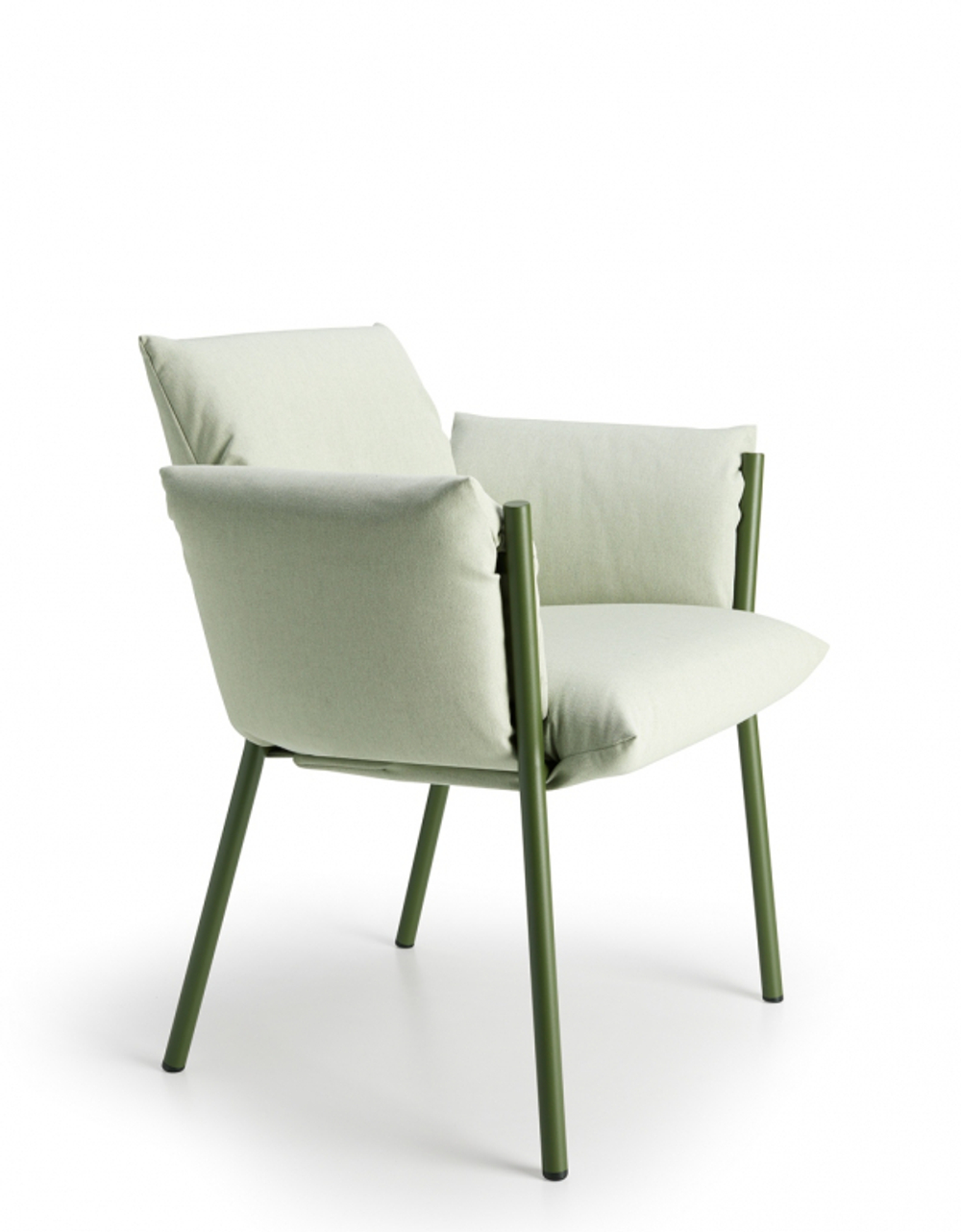 Кресло металлическое c подушками Scab Design Brezza, оливковый, светло-зеленый