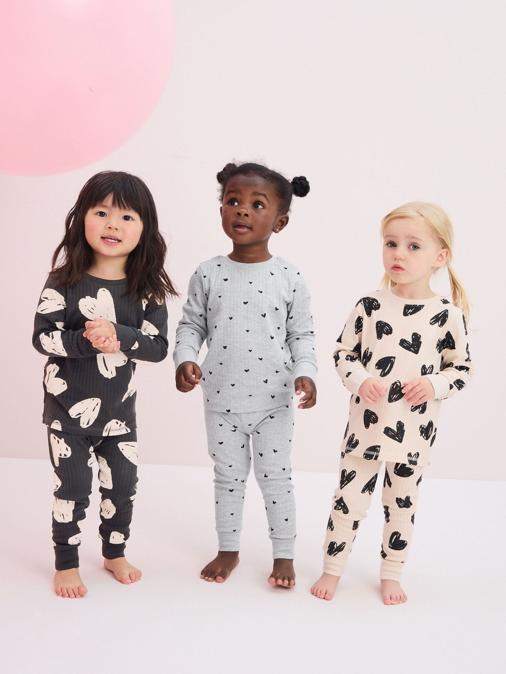 Пижама для девочки Next Q96-785, 3 шт., Серый, Бежевый